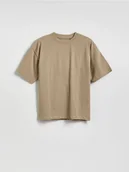 Koszulki dla chłopców - Reserved - Bawełniany t-shirt - zielony - miniaturka - grafika 1