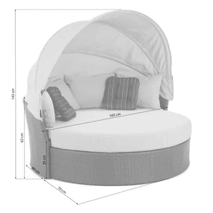 Sofa ogrodowa z baldachimem Sydney Grey / Grey Melange - Sofy ogrodowe - miniaturka - grafika 11