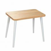 Ławy i stoliki kawowe - Stolik kawowy prostokątny z drewna dębowego Modern Oak, Wykończenie nogi - Buk - farba szara, Wysokość [cm] - 41, Wymiary [cm] - 40x60 - miniaturka - grafika 1