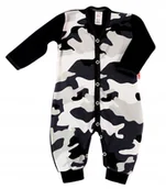 Pajacyki dla niemowląt - PAJAC długi rękaw rampers , Moro czarne 68 KLEKLE - miniaturka - grafika 1