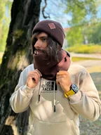 Apaszki i szaliki męskie - Męski bawełniany komin Brąz - miniaturka - grafika 1