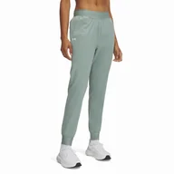 Spodnie sportowe damskie - Spodnie damskie Under Armour Rival Hi Rise Woven Pant Rozmiar: M / Kolor: zielony - miniaturka - grafika 1