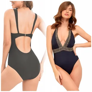 STRÓJ JEDNOCZĘŚCIOWY KOSTIUM KĄPIELOWY CZARNY DAMSKI SEKSOWNY MODELUJĄCY L - Stroje kąpielowe STRÓJ JEDNOCZĘŚCIOWY KOSTIUM KĄPIELOWY CZARNY DAMSKI SEKSOWNY MODELUJĄCY L - Stroje kąpielowe - miniaturka - grafika 1