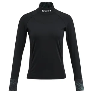 Koszulka damska CCM Neck Guard LS Black M - Koszulki sportowe damskie - miniaturka - grafika 1