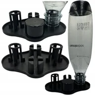 Akcesoria i części AGD - Ociekacz Na Dwie 2 Butelki Do Saturatora SODASTREAM Uchwyt Stojak Czarny - miniaturka - grafika 1