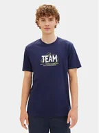 Koszulki męskie - Tom Tailor Denim T-Shirt 1040838 Granatowy Regular Fit - miniaturka - grafika 1