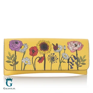 Skórzane damskie etui na okulary Kwiaty Polne Y4308 - Portfele - miniaturka - grafika 1
