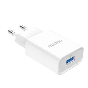 Dudao ładowarka sieciowa EU USB 5V/2.4A QC3.0 Quick Charge 3.0 biały (A3EU white) - Ładowarki do telefonów - miniaturka - grafika 3