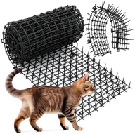 Zwalczanie i odstraszanie szkodników - Mata z Kolcami Odstraszacz Kotów Psów Kun Lisów Ptaków Bariera przed Zwierzętami 207 x 30 cm - miniaturka - grafika 1