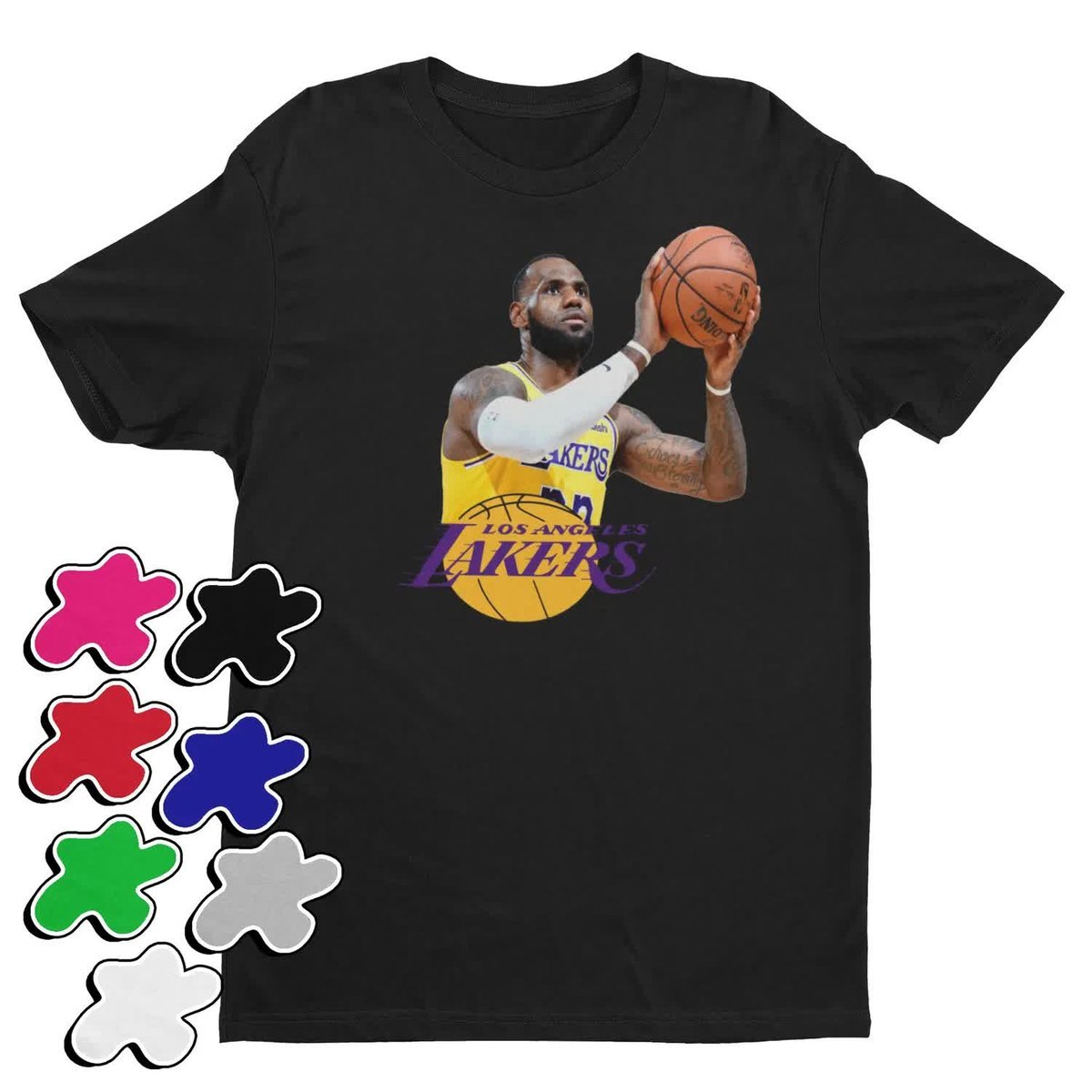 Koszulka T-Shirt Dziecięca Z Nadrukiem Lakers Lebron James Nba -M 134-146