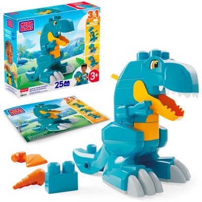 Klocki plastikowe FISHER PRICE Mega Bloks Jeżdżący dinozaur JMK85