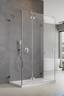 Radaway Essenza Pro Brushed Nickel Kdj+S kabina 80x90x80cm lewa szczotkowany nikiel 10097390-91-01L/10098080-01-01/10098080-01-01 - Kabiny prysznicowe - miniaturka - grafika 1