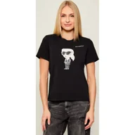 Koszulki i topy damskie - Karl Lagerfeld T-shirt IKON AQUARELLE K Regular Fit - miniaturka - grafika 1