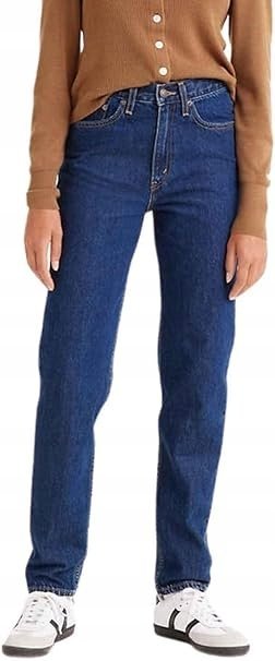 LEVI'S JEANSY PROSTE BAWEŁNIANE NA ZAMEK GRANATOWE 30/30 7BA