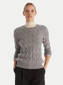 Swetry damskie - Tommy Hilfiger Sweter WW0WW43586 Szary Regular Fit - miniaturka - grafika 1