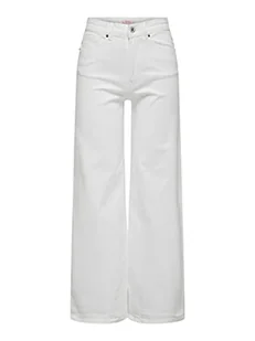 ONLY Damskie spodnie Onlmadison Hw Wide Col Long PNT, biały, (L) W / 32L - Spodnie damskie - miniaturka - grafika 1