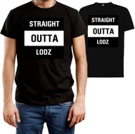 Koszulki męskie - T-SHIRT MĘSKI Z NADRUKIEM ŁÓDŹ RAP HIP HOP KOSZULKA CZARNA R-XL A184 - miniaturka - grafika 1