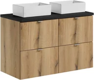 Meble łazienkowe - Zestaw meblowy 100cm z blatem i 2 umywalkami nablatowymi Gaja - miniaturka - grafika 1