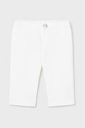 Spodnie i spodenki dla chłopców - Mayoral Newborn spodnie niemowlęce kolor biały gładkie - miniaturka - grafika 1