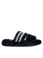 Kapcie damskie - Tommy Hilfiger Kapcie Hilfiger Fur Slipper FW0FW08854 Granatowy - miniaturka - grafika 1