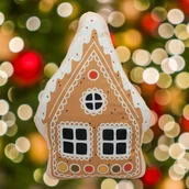 Ozdoby bożonarodzeniowe - PODUSZKA ŚWIĄTECZNA Domek Z PIERNIKA podusia PIERNICZEK - miniaturka - grafika 1