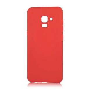ETUI SILICONE CASE IPHONE XS MAX CZERWONY WYCIĘCIE NA LOGO - Etui i futerały do telefonów - miniaturka - grafika 1