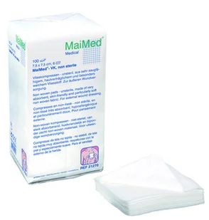 Maimed VK, Kompres Włókninowy Niesterylny 4w 7,5cm, 100 Szt. - Apteczki i materiały opatrunkowe - miniaturka - grafika 1