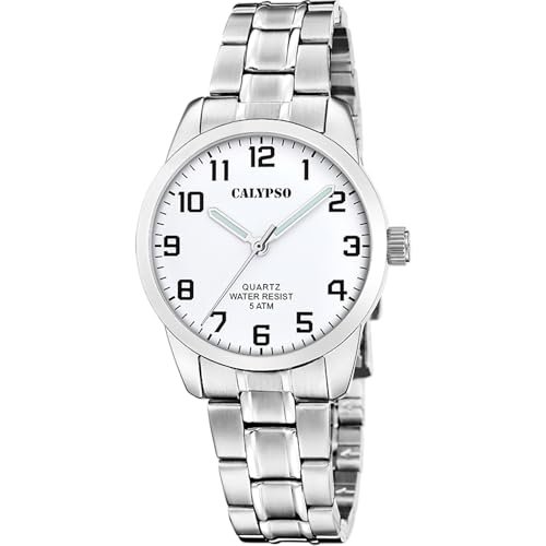Calypso Dress Watch K5867/1, biały, pasek, Biały, bransoletka
