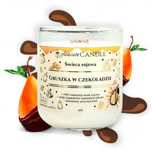 GRUSZKA W CZEKOLADZIE - Sojowa ��wieca zapachowa pleasureCANDLE - Świece GRUSZKA W CZEKOLADZIE - Sojowa ��wieca zapachowa pleasureCANDLE - Świece - miniaturka - grafika 1
