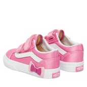 Buty dla dziewczynek - Sneakersy Vans Old Skool V Bow VN000E9WFRQ1 Różowy - miniaturka - grafika 1