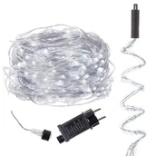 Oświetlenie świąteczne - Lampki choinkowe 300 LED na prąd włosy anioła zimny biały CL0094 - miniaturka - grafika 1