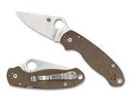 Noże - Nóż składany Spyderco Para 3 Brown Canvas Micarta, Satin Cru-Wear by Sal i Eric Glesser (C223MPCW) - miniaturka - grafika 1