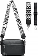 Torebki damskie - Atgbiem Damska Torebka Czarna Klasyczna z Wymiennymi Paskami Mała Jyf - miniaturka - grafika 1