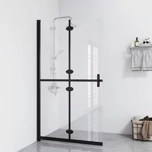 shumee Składana ścianka prysznicowa przezroczyste szkło 70x190 cm - Ścianki i drzwi prysznicowe - miniaturka - grafika 1