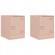 Szafki nocne - Szafki nocne, 2 szt., różowe, 34,5x39x44 cm, sta - miniaturka - grafika 1