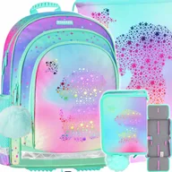 Plecaki worki - Zestaw Plecak Szkolny Dla Dziewczynki Z Pieskiem Pies Ombre Worek Piórnik - miniaturka - grafika 1