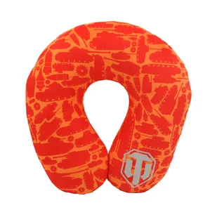 Poduszka podróżna Pluszowa "World of Tanks" z logo, pomarańczowy, 36 cm - Maskotki i pluszaki - miniaturka - grafika 1