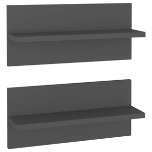 vidaXL vidaXL Półki ścienne, 2 szt., szare, 40x11,5x18 cm, płyta wiórowa - Półki do salonu - miniaturka - grafika 1