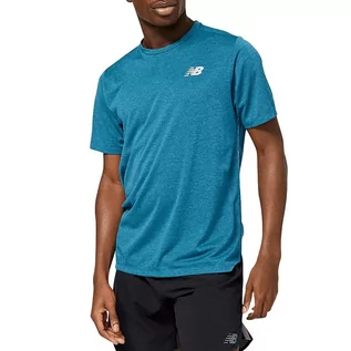 Koszulki sportowe męskie - Koszulka New Balance MT21262DM1 - niebieska - grafika 1