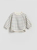 Bluzki dla niemowląt - Reserved - Longsleeve w paski - złamana biel - miniaturka - grafika 1