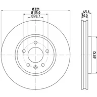 Tarcze hamulcowe - Tarcza hamulcowa HELLA 8DD 355 129-691 - miniaturka - grafika 1