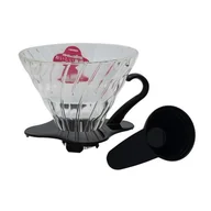 Zaparzacze i kawiarki - Hario Szklany Drip V60-02 Czarny 8398-uniw - miniaturka - grafika 1