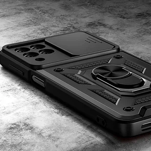 Pancerne etui z osłoną aparatu Alogy Camshield Stand Ring do Samsung Galaxy M53 5G czarne - Etui i futerały do telefonów - miniaturka - grafika 29
