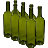 Domowy wyrób alkoholu - Browin Butelki szklane na wino - oliwkowe 8x0,75l, marki buw80,75oli - miniaturka - grafika 1