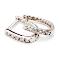 Biżuteria dla dzieci - Srebrne kolczyki 925 białe cyrkonie dla małej damy - miniaturka - grafika 1