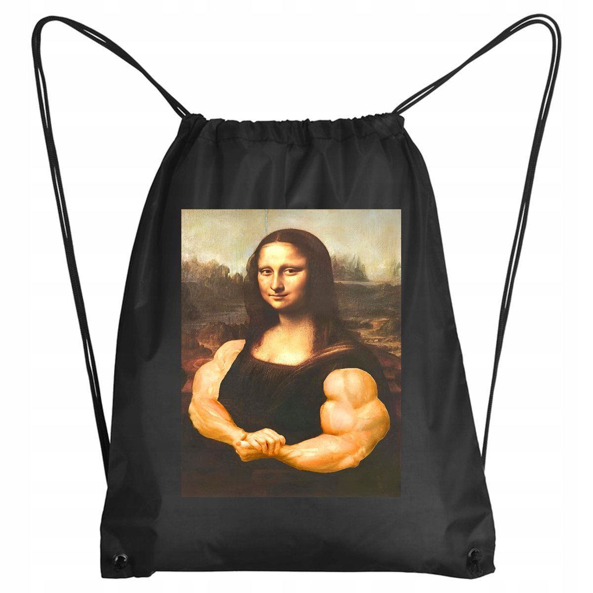 Śmieszny Plecak Na Siłownię Mona Lisa Biceps Prezent Dla Kulturysty P407