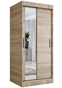 Szafa przesuwna w kolorze dąb sonoma T4-C05 - Szafy - miniaturka - grafika 1