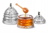 Kryształy - Bohemia Czeska Pojemnik na miód ul z pszczołą 300 ml 69710 - miniaturka - grafika 1