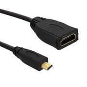 Kable komputerowe i do monitorów - Qoltec Adapter HDMI A żeński | Micro HDMI D męski | 0.2m (0NC) - miniaturka - grafika 1