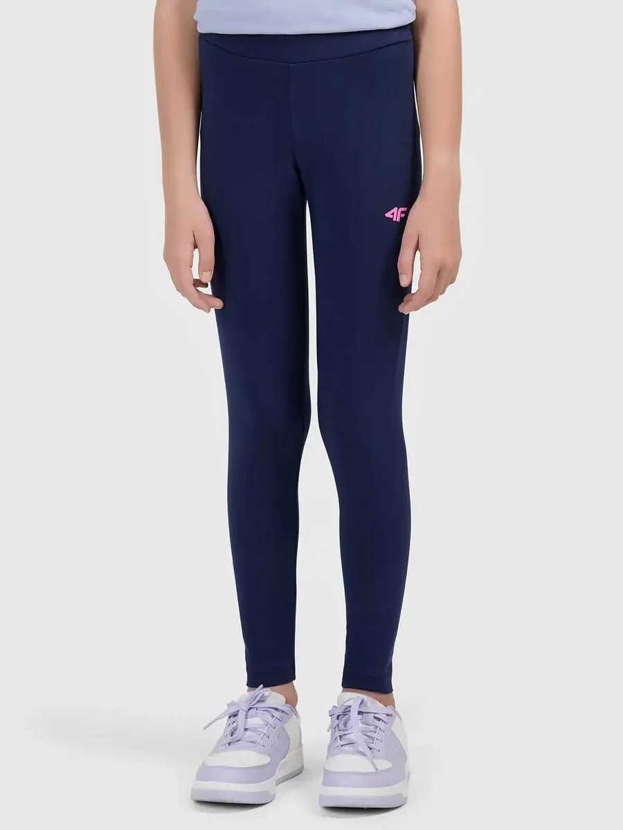 Legginsy dziewczęce granatowe 4F r.122